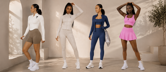 Woman styling activewear from gym to everyday street outfit – L'enigme activewear studio