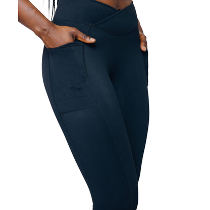 Allia Contour Set – Sculpting Cross-Waist Leggings with Flattering Compression Fit | L'enigme