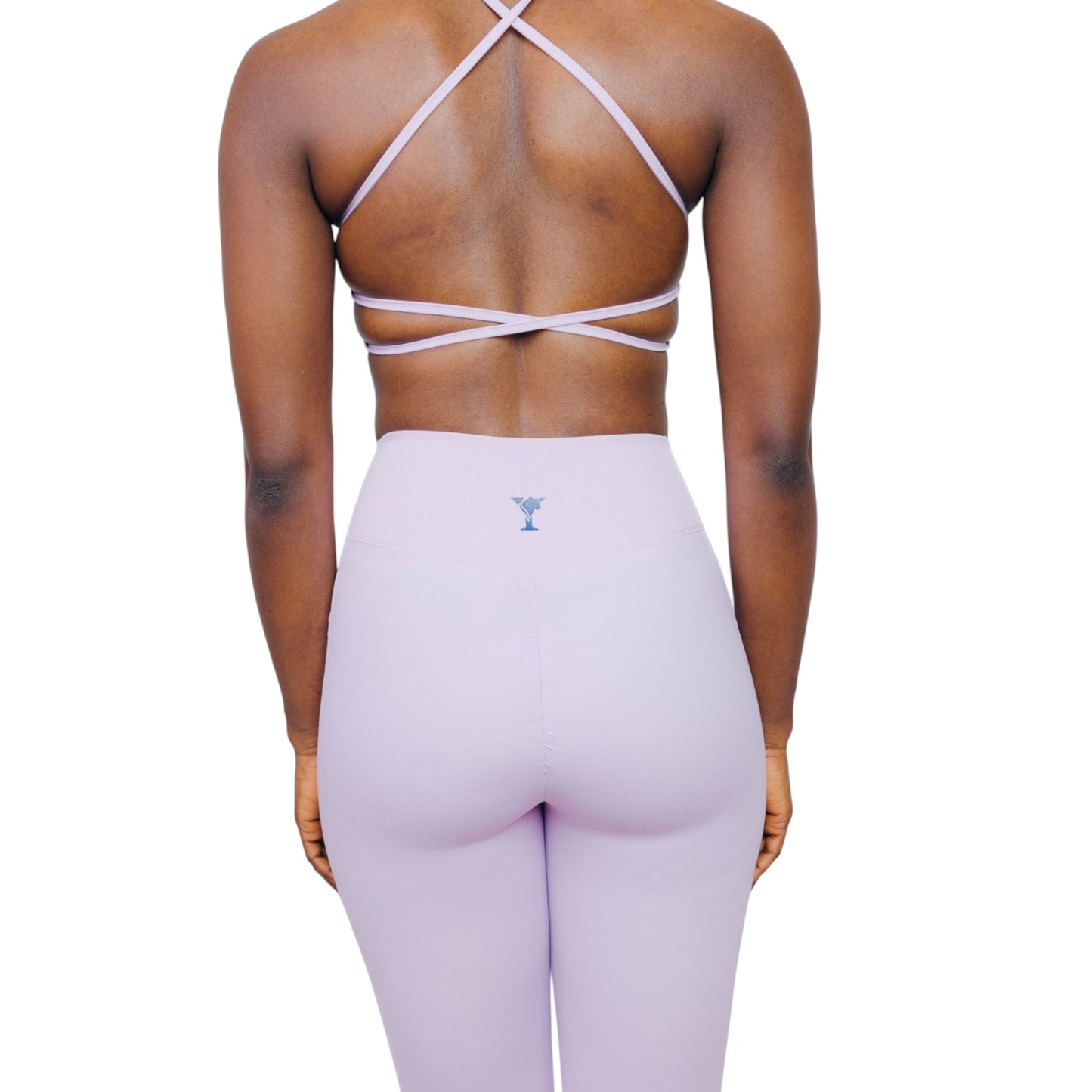 L'enigme Allia Contour Set – Versatile Cross-Waist Leggings & Open-Back Bra for Gym to Street Style