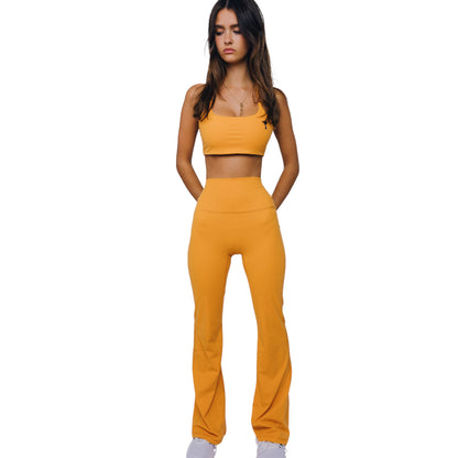 Amber Flare Set – High-Waisted Flare Leggings with Elongating Silhouette for Gym & Street | L'enigme