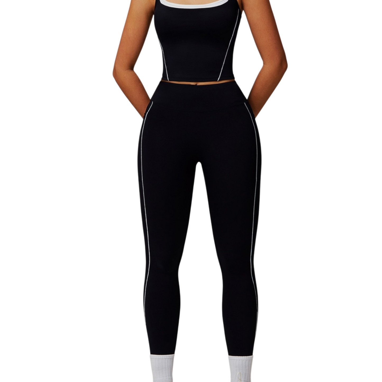 Elena Leggings – Available in Black, Purple & Blue, Sculpting High-Rise Fit for Pilates & Street | L'enigme