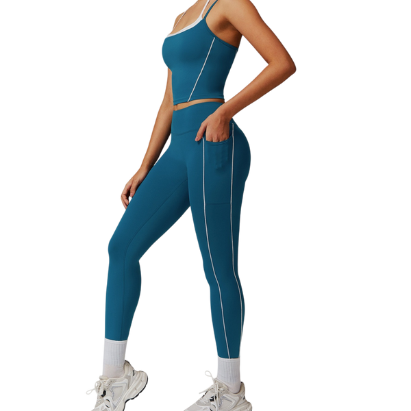 Elena Leggings – High-Rise Contour Sculpting Leggings with Second-Skin Stretch Nylon Fit | L'enigme
