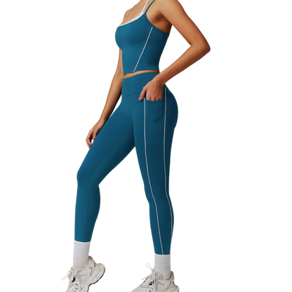 Elena Leggings – High-Rise Contour Sculpting Leggings with Second-Skin Stretch Nylon Fit | L'enigme
