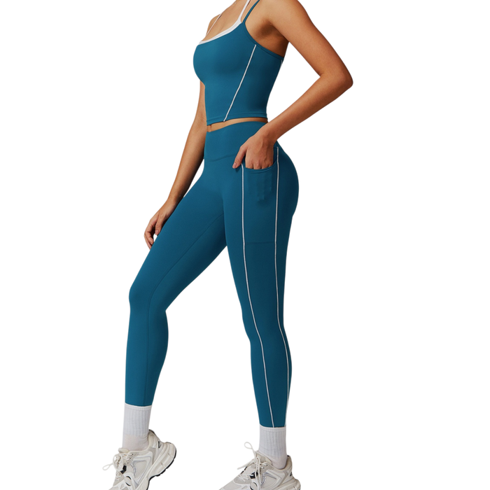 Elena Leggings – High-Rise Contour Sculpting Leggings with Second-Skin Stretch Nylon Fit | L'enigme
