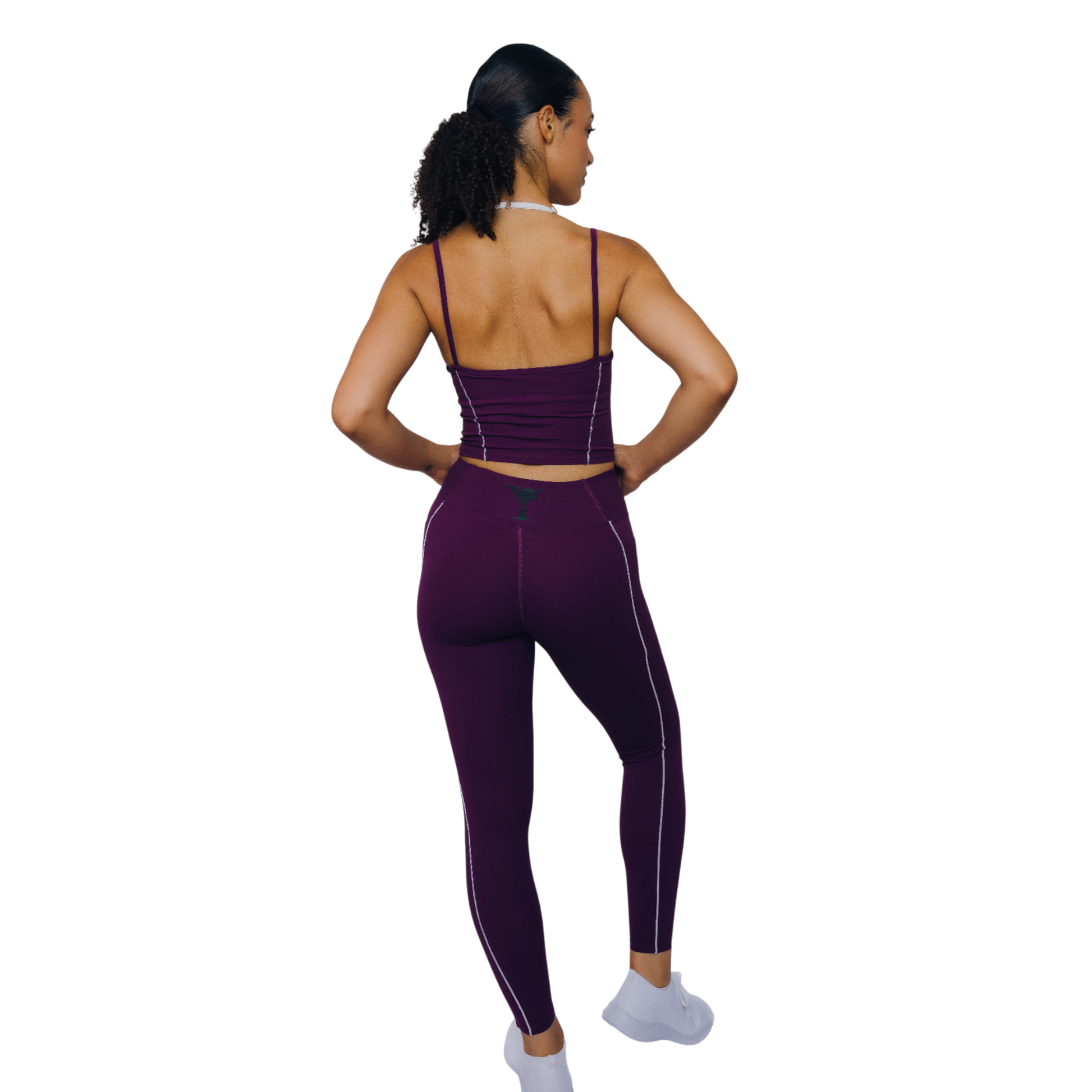 Elena Leggings – Breathable Sweat-Wicking Nylon Leggings Paired with Matching Crop Top | L'enigme