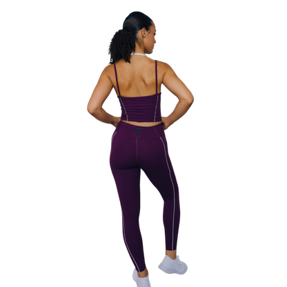 Elena Leggings – Breathable Sweat-Wicking Nylon Leggings Paired with Matching Crop Top | L'enigme
