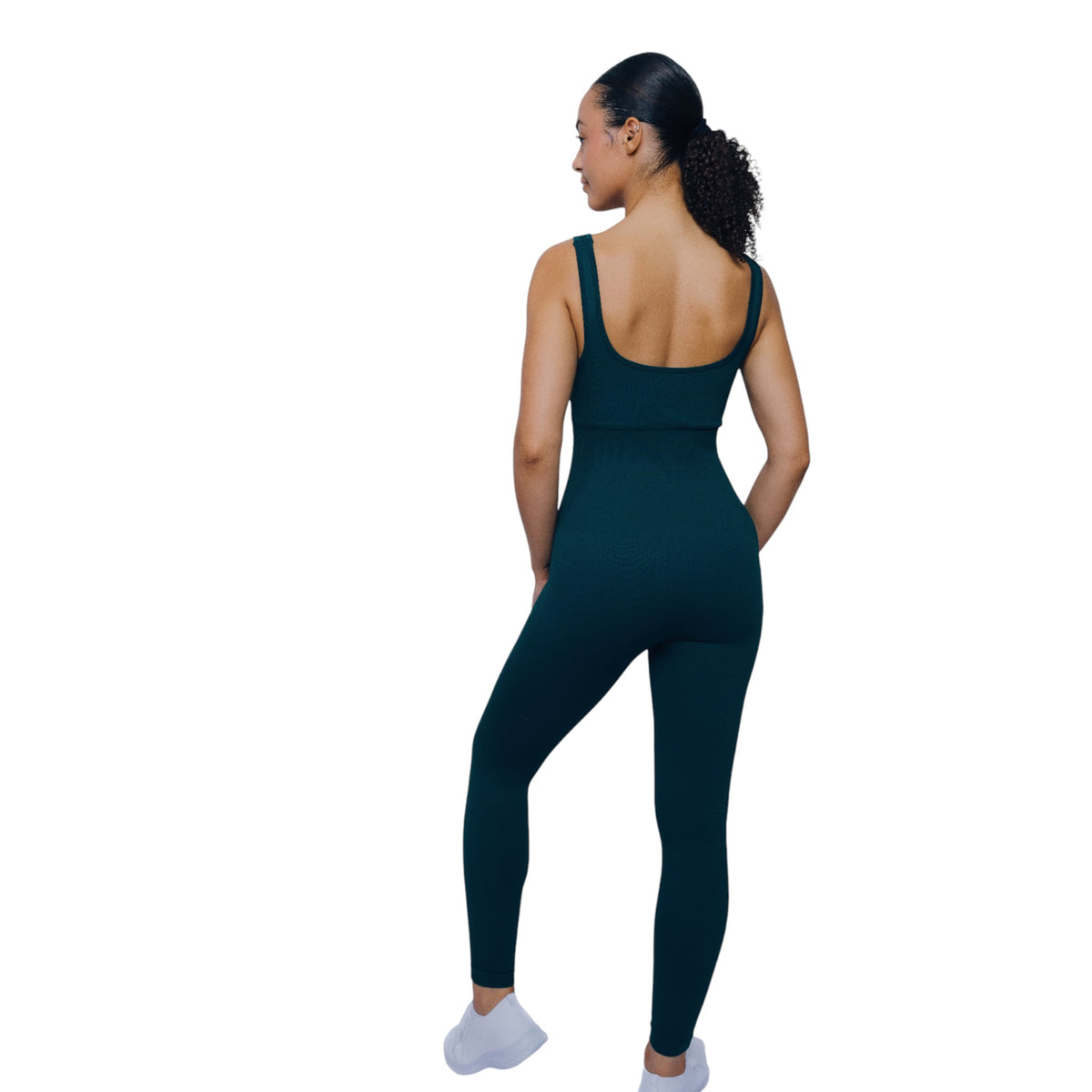 Isabela One Piece Yoga Jumpsuit – Sculpting Compression Fit that Smooths & Contours from Neckline to Ankle | L'enigme