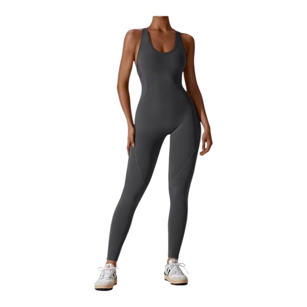 Jojo Racerback Yoga Jumpsuit – Sporty-Chic Racerback Cut for Full Range of Motion, Studio to Street | L'enigme