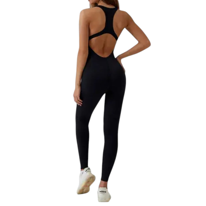 Jojo Racerback Yoga Jumpsuit – Sleek One-Piece with Body-Sculpting Fit & Racerback Design | L'enigme