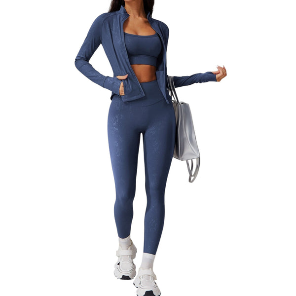 Lauren Set – Seamless Zip-Up Jacket & High-Waisted Leggings | L'enigme
