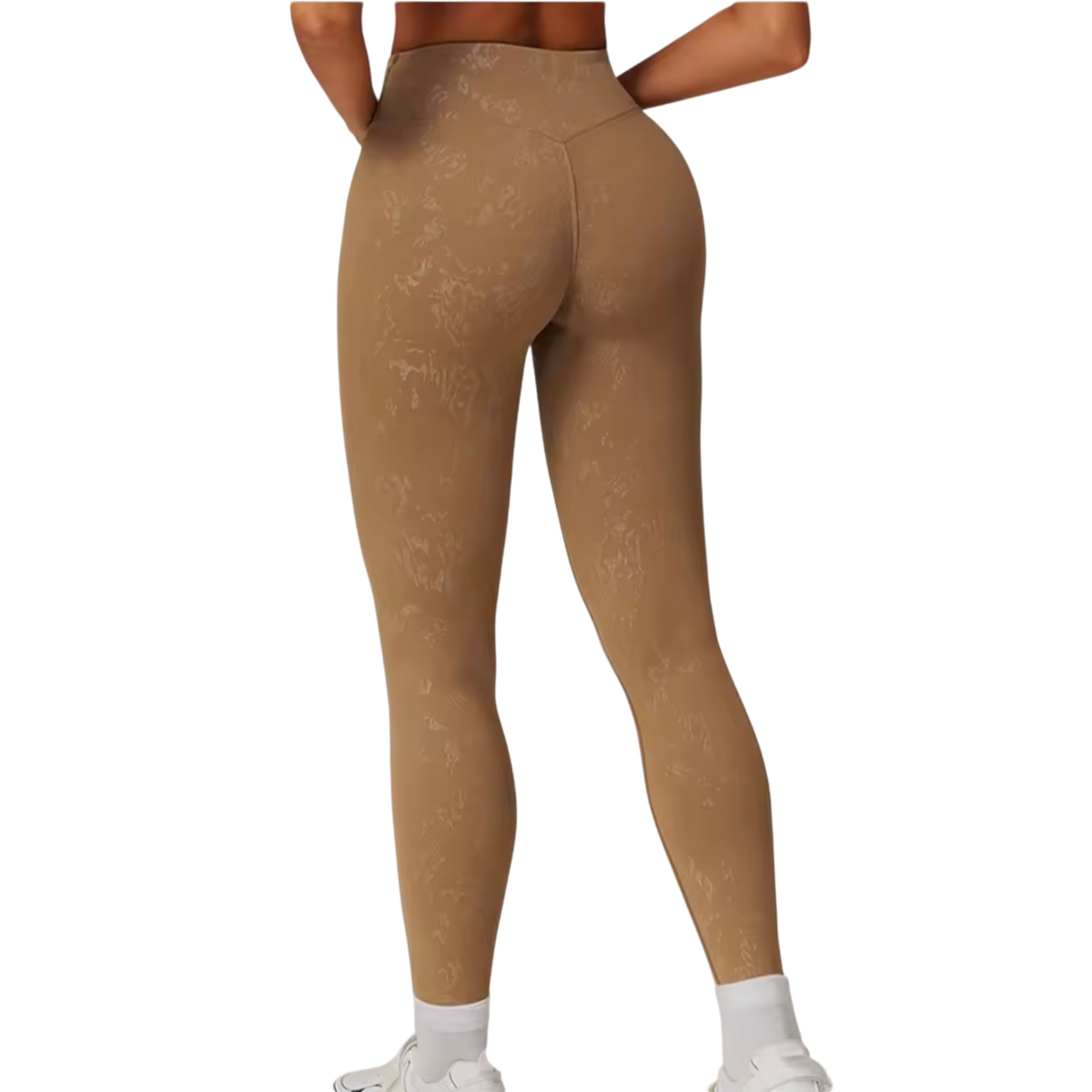 Lora Embossed Pants – 4-Way Stretch Sweat-Wicking Leggings with Contouring High-Waist Fit | L'enigme