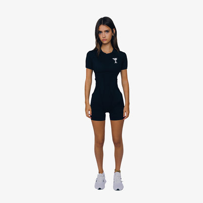 L'enigme Roseta Romper – Sleek Minimal Design with Flattering Seams for Gym to Brunch Style